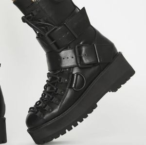 Club Exx Low Traitor Boots Black Rave Festival